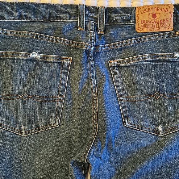 Lucky Brand men’s jeans, button fly, slim bootleg, size: waist 33, hemed to 30. - Picture 5 of 8